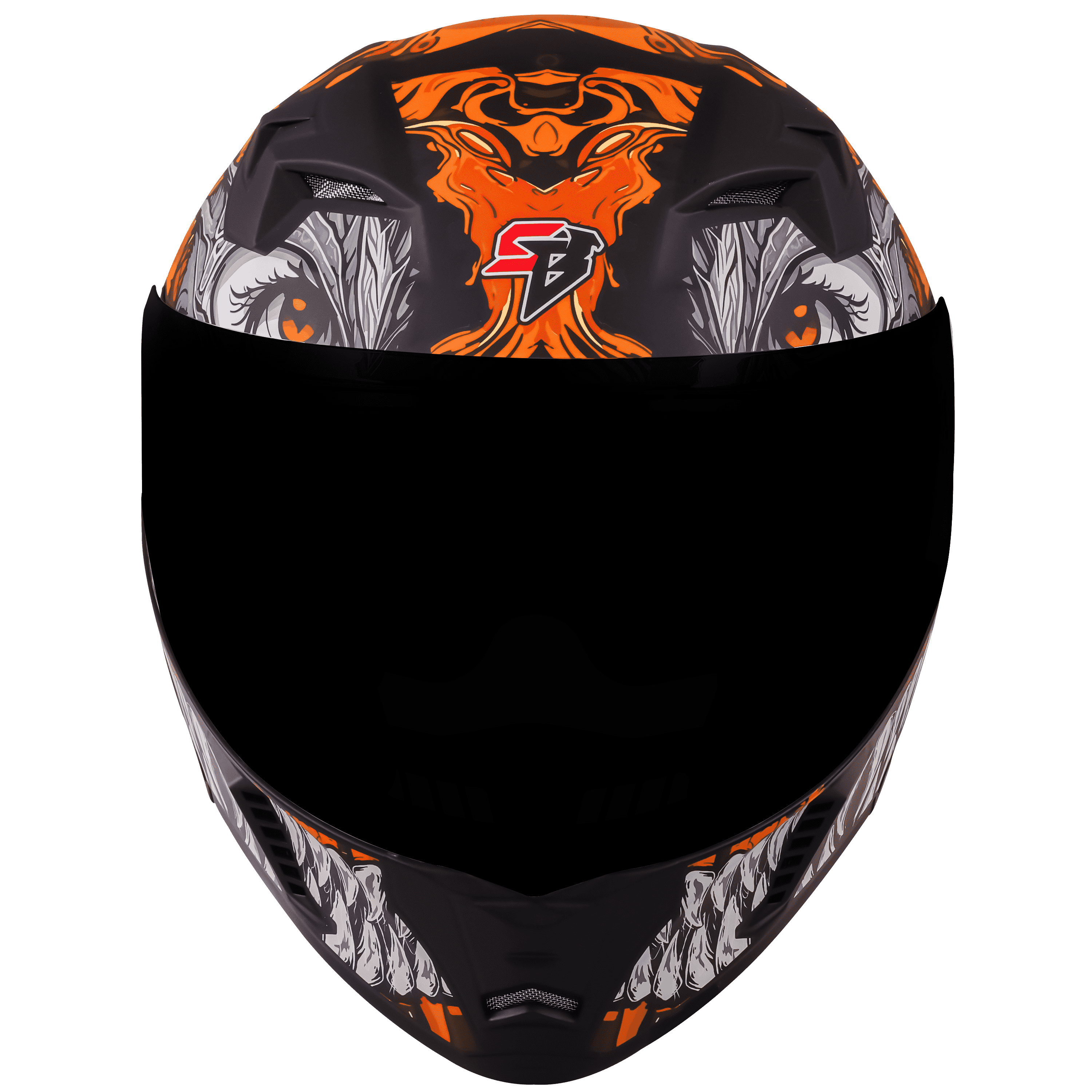 SBA-20 DRACO GLOSSY BLACK WITH ORANGE